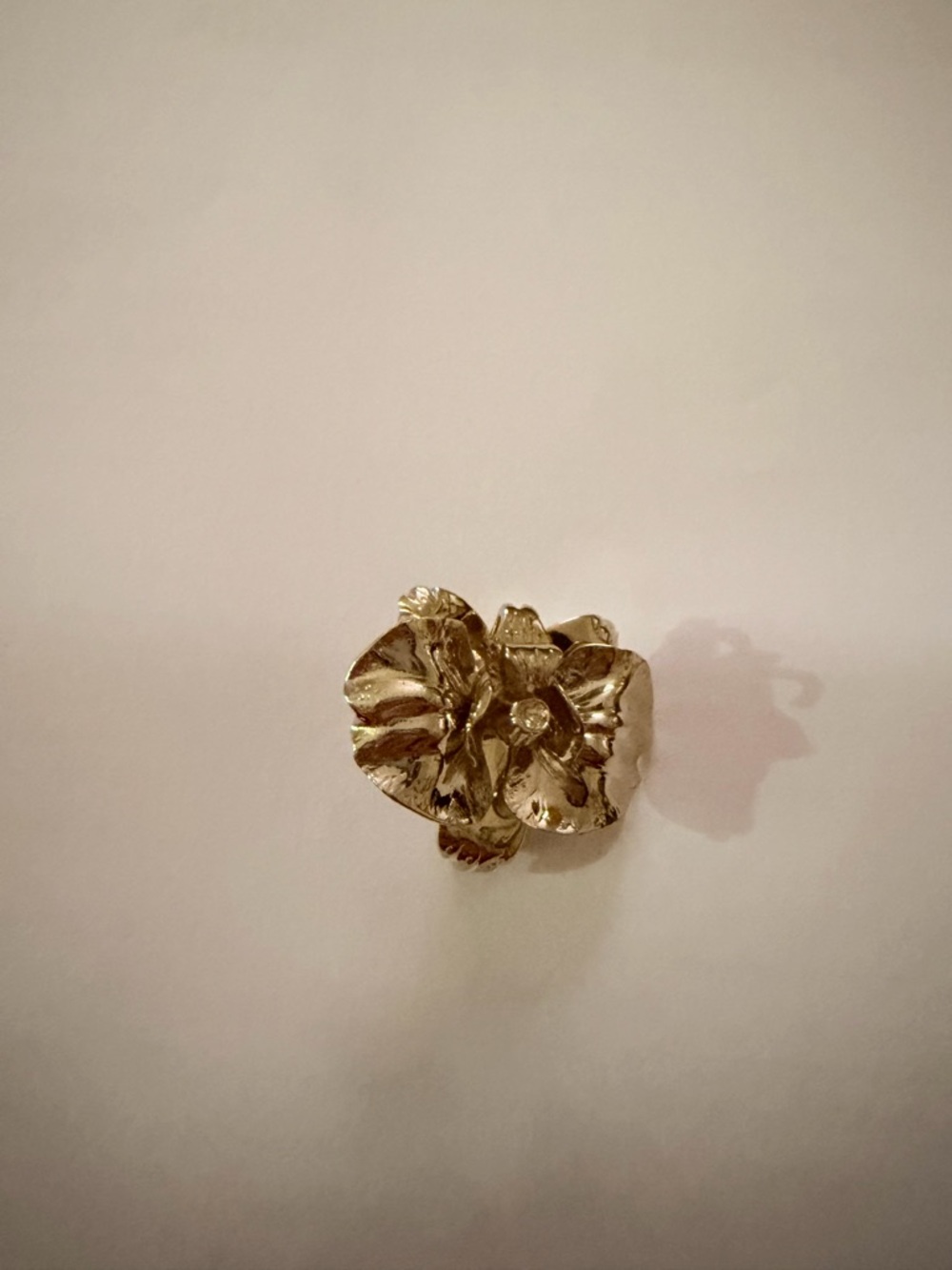 Bottega Veneta Gold Floral Brooch
